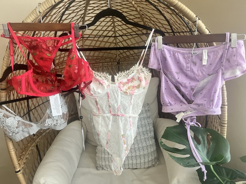 Lot Of 6 For Love & Lemons Lingerie NWT, Sz S Designer Bra/Panties MSRP $500