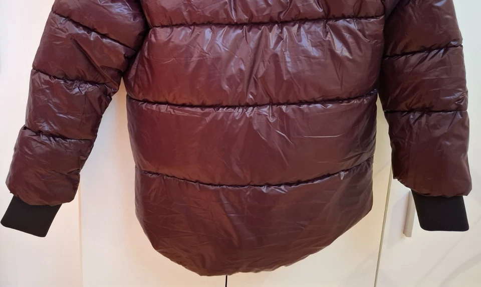 LANDSEND PUFFER Winter COAT/Jacket  SIZE  (14-16 )PURPLE Hooted - Image 3 of 4