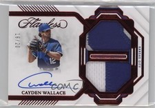 2023 Panini Flawless Dual Memorabilia Ruby 16/20 Cayden Wallace #DMA-CW Auto s5q