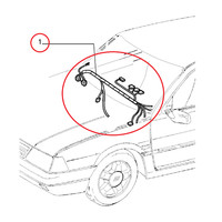 Original Fiat Tempra Motorhauben Kabelbaum 7698524 Oe
