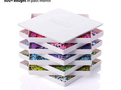 New Jigitz 7 Piece White Nested Puzzle Sort Boxes