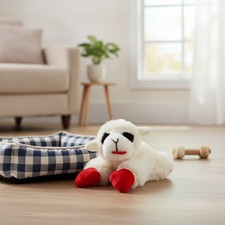 Delightful 6" Lambchop Plush Toy - Ultimate Squeaky Cuddling for Small Dogs