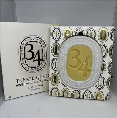 Diptyque Trente Quatre Scented Oval 1.23oz As Pictured *Damaged Box*