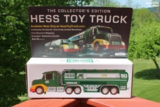 Rare 2014 Hess Collector's Edition Toy Truck Display Box & Advertising Board