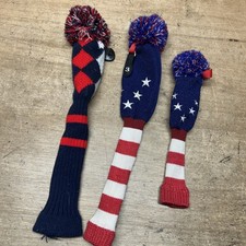 Misc 8 - Lot Of 3 Red White Blue American Fla...