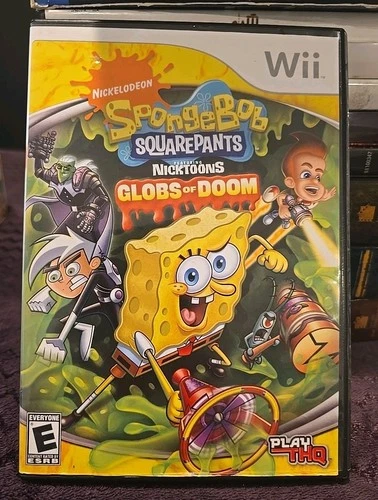 Nintendo Wii SpongeBob SquarePants Featuring Nicktoon Globs of Doom Tested Works