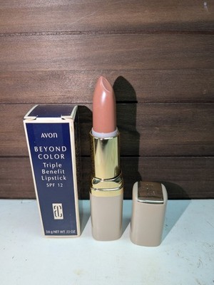 Vintage Avon BEIGE SHIMMER (W1) Beyond Color Triple Benefit Lipstick SPF 12 NIB