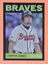 Chipper Jones 2025 Topps Archives Black Foil Card #59
