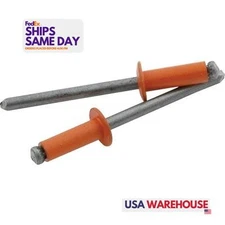 Allstar ALL18136, Set of 250 Orange Aluminum Sm Hd Rivet Orange 250Pk Performanc