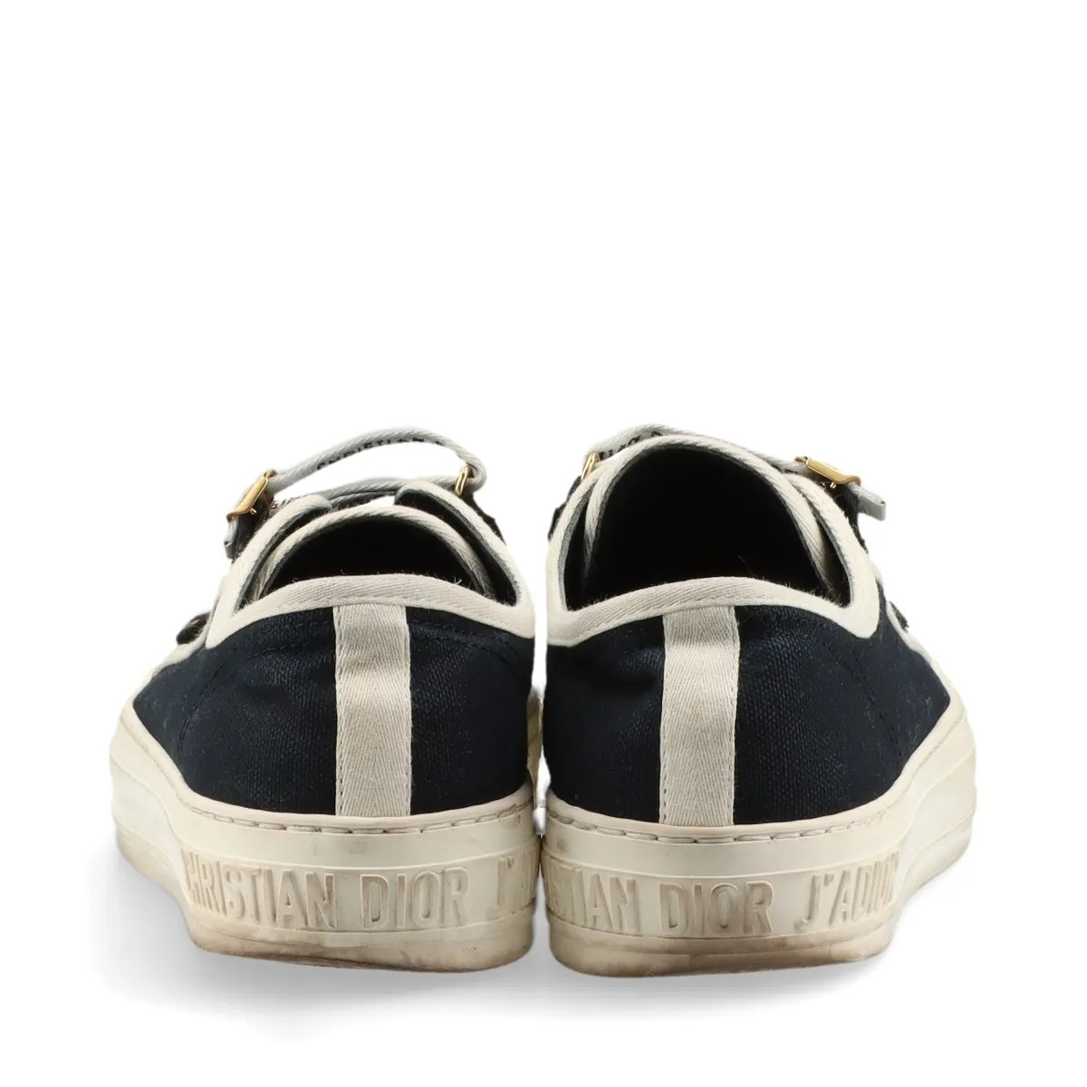 Christian Dior WALK'N'DIOR Canvas & Leather Sneakers 36 Ladies' navy x ivory DC0 thumbnail 6