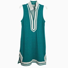 Cabana Life Santorini Tunic Coverup Dress Size Large Beach Resort UPF 50+