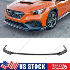 For 22-25 Subaru WRX VB V2 JDM S Style Front Bumper Lip Splitter Kit Gloss Black
