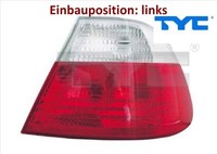 TYC 11-5996-11-2 Heckleuchte Links RüCklicht Hecklicht RüCkleuchte FüR BMW
