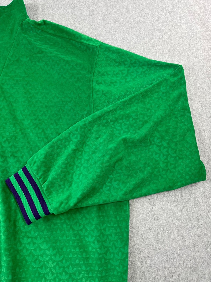 Adidas Adicolor Heritage Now Funnel Velour Top Mens 2XL Green 1/2