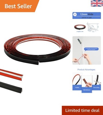 Schwarze PVC selbstklebende Eckleiste - flexibel 2,5m Kantenschutz 12mm x 6mm