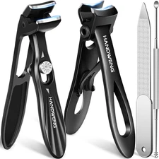 Toenail Clippers for Thick Toenails for Seniors, Angled Head Large Toe Nail Clip