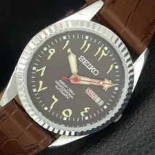 REFURBISHED SEIKO AUTOMATIC 6309A JAPAN MENS VINTAGE BROWN DIAL WATCH a442552-1