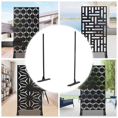 Metal Privacy Screen Stand, Privacy Screen Decorative Patio Metal Fence Outdoor.