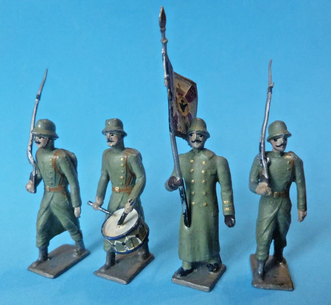 Lot De 27 Soldats De Plomb CBG Mignot - Défilé Grande Guerre - Infanterie Française - Occasion