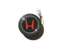 Steering Wheel Horn Button Red Letter H Logo Fits Honda Sparco Momo Nrg Others