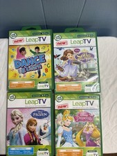Leapfrog Tv Games Lot 4 Working Frozen, Disney Princess, Sofia, Dance