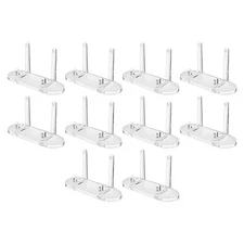 Clear Acrylic Trading Card Display Stands Pack of 10 for Sports and Gaming