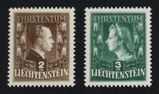 CKStamps: Liechtenstein Stamps Collection Scott#215 216 Mint NH OG