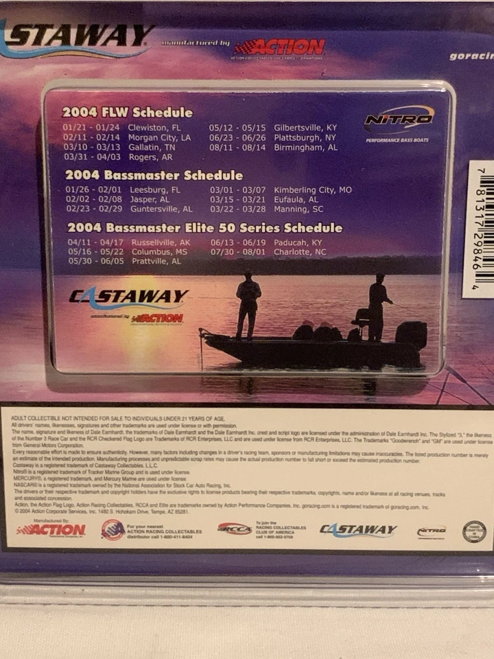 Dale Earnhardt, Sr. #3 Winston Silver Select 2003 Nitro Boat Nuevo Sellado Foto 4 de 4