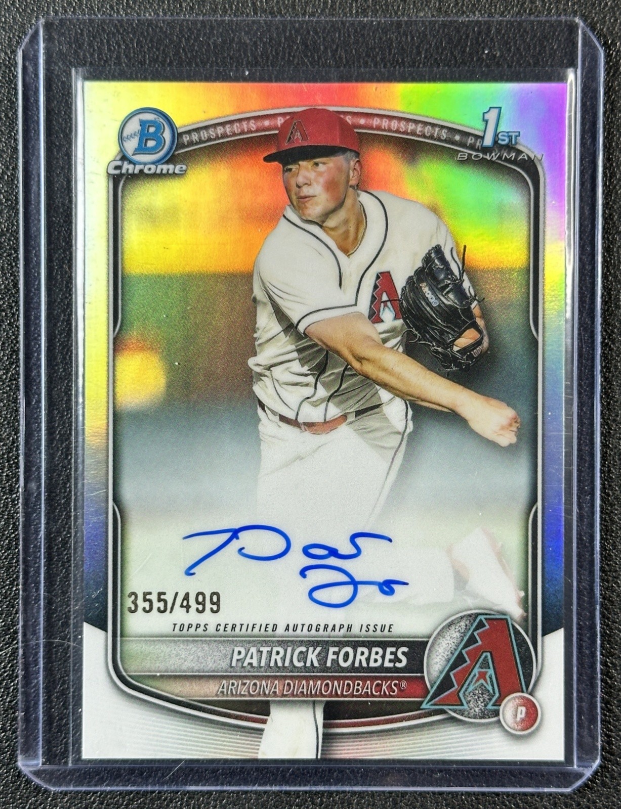 PATRICK FORBES 2025 BOWMAN CHROME DRAFT REFRACTOR AUTO 1ST PROSPECT 355/499