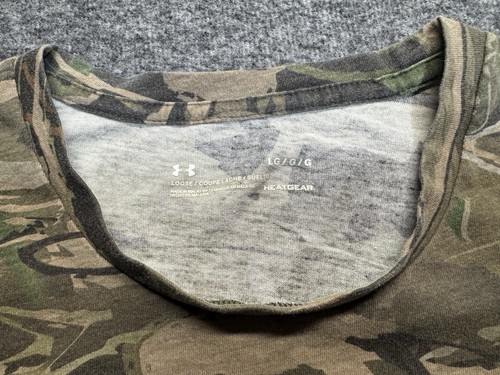 Men's XL Under Armour Ridge Reaper Camo Heat Gear Hunting T-Shirt Short Sleeve - Picture 3 of 13