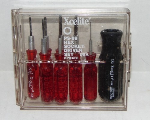 Xcelite PS-89 9 Piece Hex Allen Socket Driver Set USA MADE