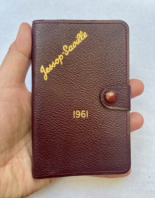 Jessop Saville 1961 Leather Planner Calendar Pocket Note Book Pad Steel Industry