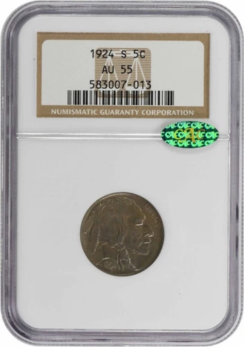 1924-S Buffalo Nickel AU55 NGC (CAC)