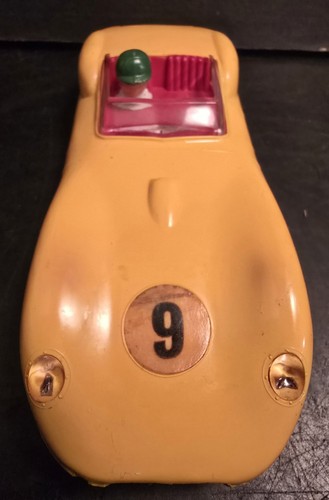 Jaguar Lister amarillo Tri-Ang Scalextric vintage n.º Coche 6 Ranuras Usado - Raro - Imagen 8 de 11
