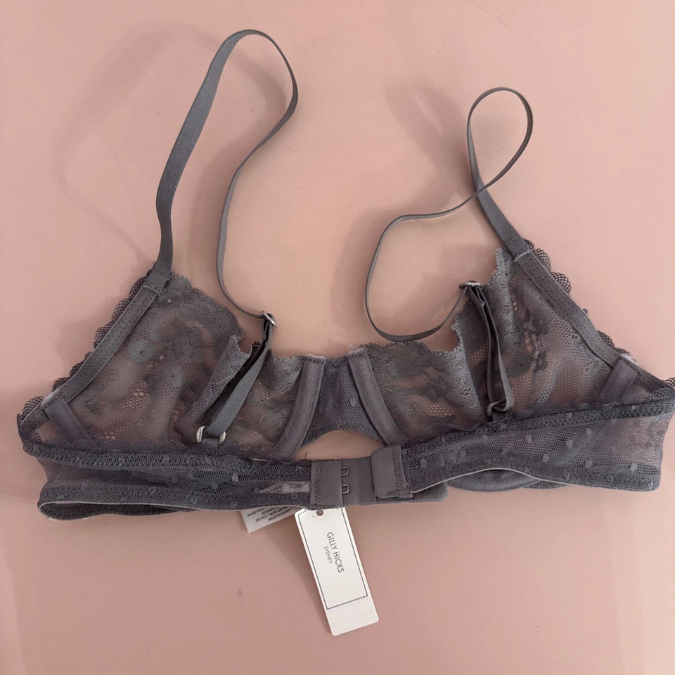 NUEVO Sujetador Balconet de Encaje Gris Gilly Hicks De Colección Para Mujer 32B Foto 4 de 4