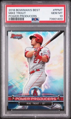 2018 Bowman's Best #PPMT Mike Trout Power Producers PSA 10 Low Pop