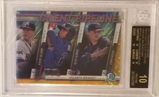 BGS 10 BLACK LABEL 2017 Bowman Chrome Mega Box Orange Ref Ozzie Albies #d/25