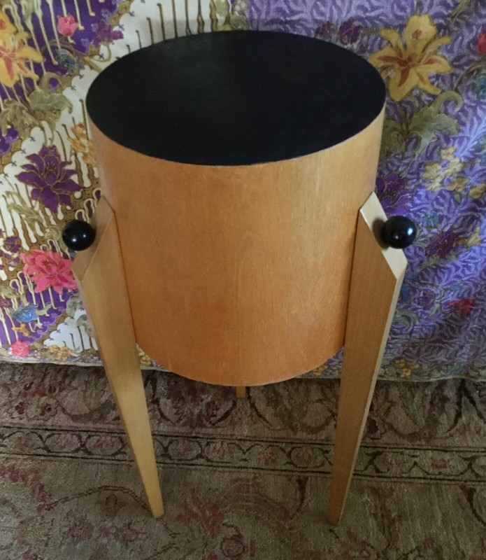 VTG Pedestal Table Post Modern Art Deco. Tripod. Rare Find. Slight Blemishes