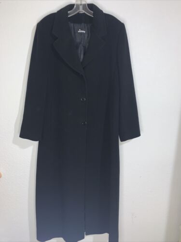 Virany Black Full Length  Overcoat  Cashmere  Woo… - image 1