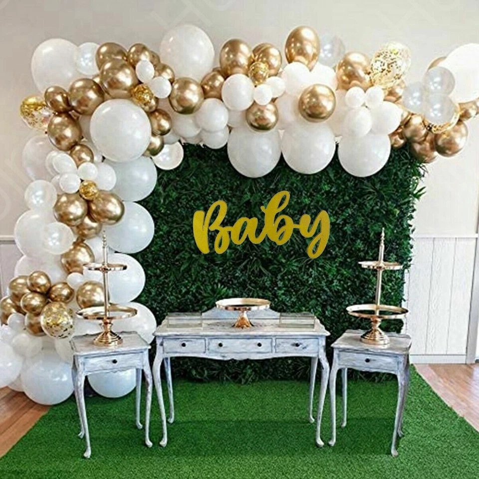 Gold Pink White Balloon Garland Arch Wedding Baby Shower Balloons Party Decor - image 4 of 4