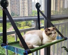 Foldable Cat Hammock Withstand Large Cats Over 60 lbs  Indoor Cat Window Perch