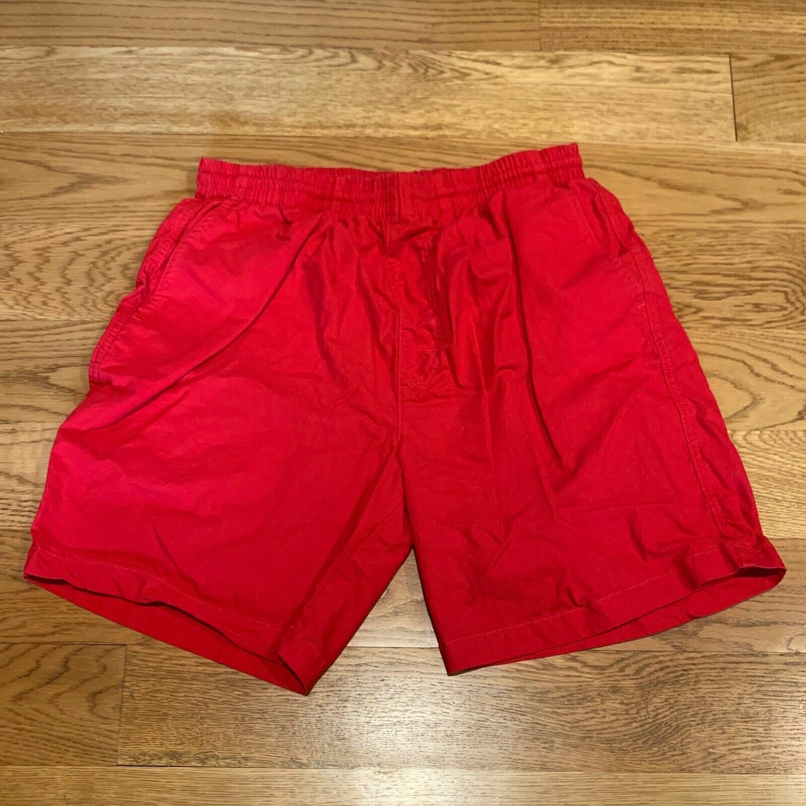 Trend Basics Solid Bright Red Vintage Shorts 100%… - image 1