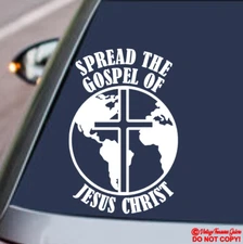 SPEAD THE GOSPEL OF JESUS CHRIST Vinyl Decal Sticker Car Window Wall Bumper GOD