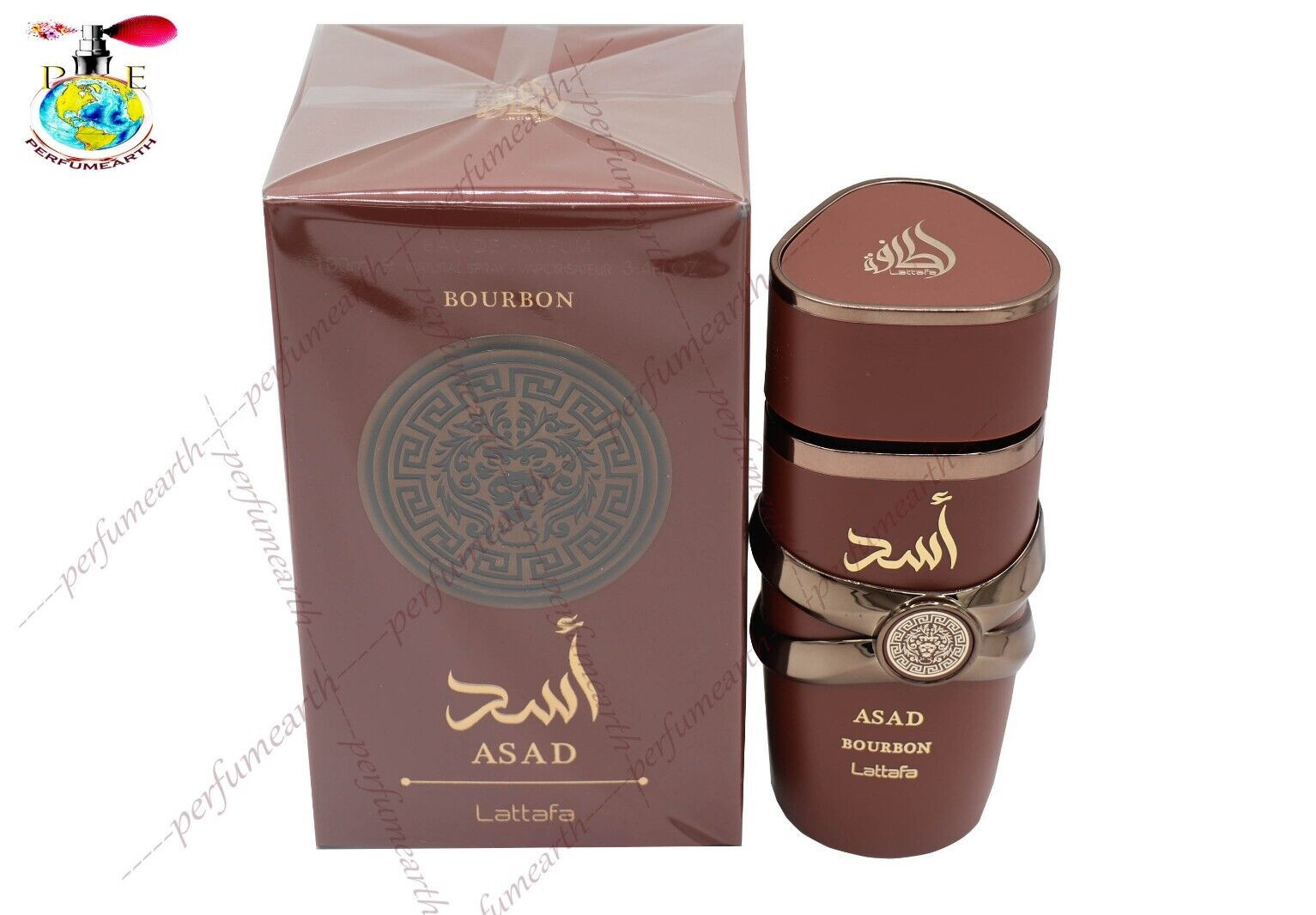 Asad Bourbon By Lattafa 3.4/3.3 Eau De Parfum Spray For Men New In Box