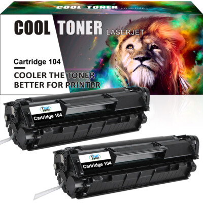 2PK Toner Cartridge for Canon 104 ImageClass MF4150 MF4350d MF4370dn D420 D480