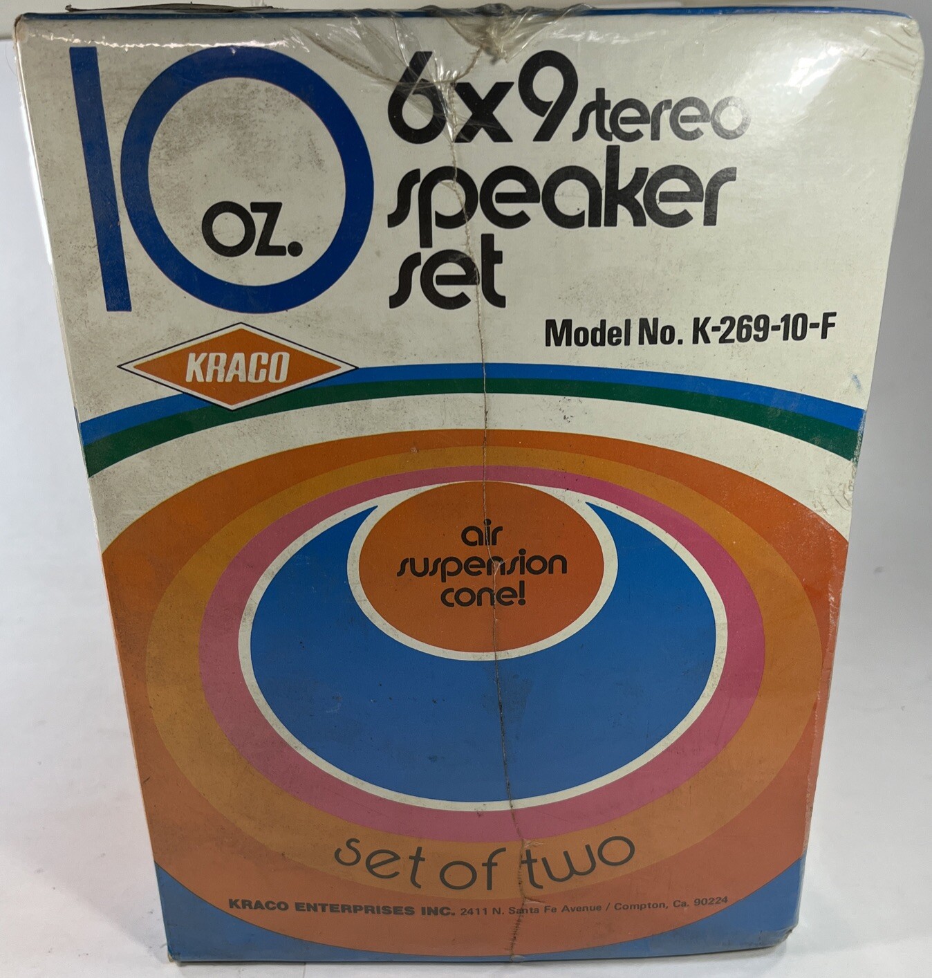 Vtg KRACO One 6" x 9" Air Suspension Speaker Kit for Car/stereo New