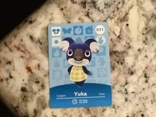 YUKA #071 Animal Crossing Amiibo Authentic Nintendo Mint Card From Series 1