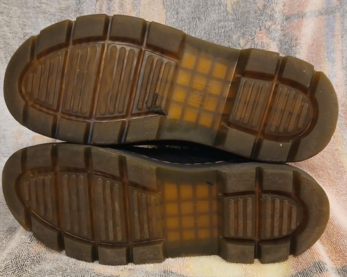 Dr. Doc Martens Combs Boots Mens 11 Womens 12 Black Canvas High Top Punk Rubber - Picture 5 of 8