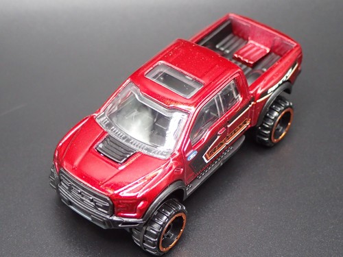 2017 - 2020 Ford F150 Raptor Pick-Up Camion Rosso 1:64 Scala Modellino Auto - Foto 7 di 8