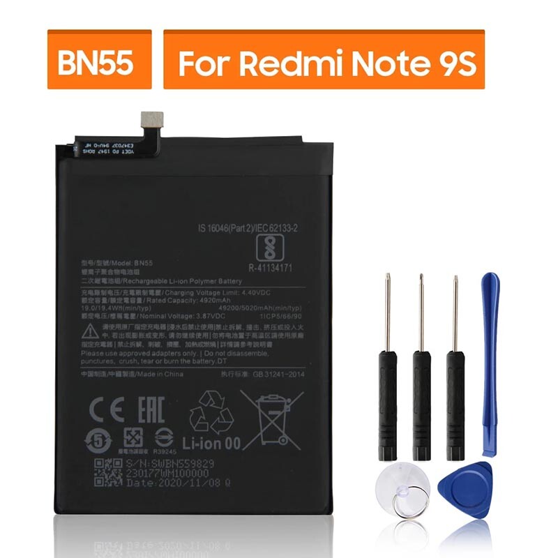 New Replacement Battery for Xiaomi Redmi Note 9S Note9S BN55